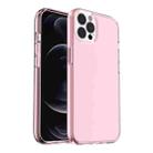 For iPhone 13 Pro Max Shockproof Terminator Style Transparent Protective Case (Pink) - 1