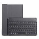 For Lenovo Pad Plus 11 inch TB-J607F / Tab P11 11 inch TB-J606F / Pad 11 inch YAM12 Lambskin Texture Detachable Round Keycap Bluetooth Keyboard Leather Tablet Case with Holder(Black) - 1