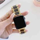 Three Beads Ceramics Steel Watch Band For Apple Watch Series 8&7 41mm / SE 2&6&SE&5&4 40mm / 3&2&1 38mm(Gold+Black) - 1