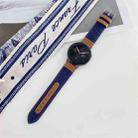 20mm Denim Leather Watch Band(Dark Blue) - 1