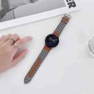 20mm Denim Leather Watch Band(Black White Grid) - 1