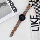 20mm Denim Leather Watch Band(Black Brown Grid) - 1