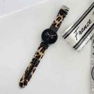 20mm Denim Leather Watch Band(Black Leopard) - 1