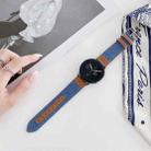 22mm Denim Leather Watch Band(Light Blue) - 1