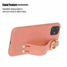 For iPhone 11 Pro Max Shockproof Solid Color TPU Case with Wristband(Coral Orange) - 3