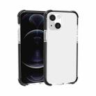 Four-corner Shockproof TPU + Acrylic Protective Case For iPhone 13 mini(Black + Transparent) - 1