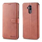 For Huawei Mate 20 Lite / Maimang 7 AZNS Calf Texture Magnetic Horizontal Flip PU Leather Case with Holder & Card Slots & Photo Frame(Brown) - 1