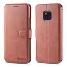 For Huawei Mate 20 Pro AZNS Calf Texture Magnetic Horizontal Flip PU Leather Case with Holder & Card Slots & Photo Frame(Brown) - 1