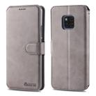 For Huawei Mate 20 Pro AZNS Calf Texture Magnetic Horizontal Flip PU Leather Case with Holder & Card Slots & Photo Frame(Gray) - 1