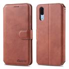 For Huawei P20 AZNS Calf Texture Magnetic Horizontal Flip PU Leather Case with Holder & Card Slots & Photo Frame(Brown) - 1