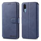For Huawei P20 AZNS Calf Texture Magnetic Horizontal Flip PU Leather Case with Holder & Card Slots & Photo Frame(Blue) - 1