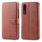 For Huawei P30 AZNS Calf Texture Magnetic Horizontal Flip PU Leather Case with Holder & Card Slots & Photo Frame(Brown) - 1