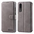 For Huawei P30 AZNS Calf Texture Magnetic Horizontal Flip PU Leather Case with Holder & Card Slots & Photo Frame(Gray) - 1