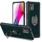 For Motorola Moto G Stylus (2021) Carbon Fiber Protective Case with 360 Degree Rotating Ring Holder(Green) - 1