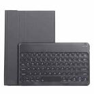 For Lenovo Pad Pro 11.5 inch 2021 TB-J716F / Tab P11 Pro 11.5 inch TB-J706F YAM13 Lambskin Texture Detachable Round Keycap Bluetooth Keyboard Leather Tablet Case with Holder(Black) - 1