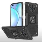 For Infinix Zero 8 Magnetic Armor Shockproof TPU + PC Case with Metal Ring Holder(Black) - 1