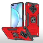 For Infinix Zero 8 Magnetic Armor Shockproof TPU + PC Case with Metal Ring Holder(Red) - 1