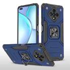 For Infinix Zero 8 Magnetic Armor Shockproof TPU + PC Case with Metal Ring Holder(Blue) - 1