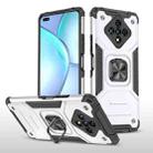 For Infinix Zero 8 Magnetic Armor Shockproof TPU + PC Case with Metal Ring Holder(Silver) - 1