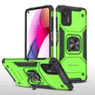 For Motorola Moto G Stylus 2021 Magnetic Armor Shockproof TPU + PC Case with Metal Ring Holder(Green) - 1