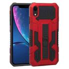For iPhone XR Vanguard Warrior All Inclusive Double-color Shockproof TPU + PC Protective Case with Holder(Red) - 1