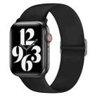 Elasticity Silicone Strap Watch Band For Apple Watch Ultra 49mm / Series 8&7 45mm / SE 2&6&SE&5&4 44mm / 3&2&1 42mm(Black) - 1