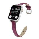 Bamboo Joint with Beads Leather Watch Band Watch Band For Apple Watch Series 9&8&7 41mm / SE 3&SE 2&6&SE&5&4 40mm / 3&2&1 38mm(Purple) - 1