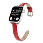 Bamboo Joint with Beads Leather Watch Band Watch Band For Apple Watch Series 9&8&7 41mm / SE 3&SE 2&6&SE&5&4 40mm / 3&2&1 38mm(Red) - 1