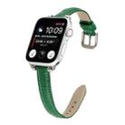 Bamboo Joint with Beads Leather Watch Band Watch Band For Apple Watch Series 9&8&7 41mm / SE 3&SE 2&6&SE&5&4 40mm / 3&2&1 38mm(Green) - 1