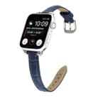 Bamboo Joint with Beads Leather Watch Band Watch Band For Apple Watch Series 9&8&7 41mm / SE 3&SE 2&6&SE&5&4 40mm / 3&2&1 38mm(Blue) - 1