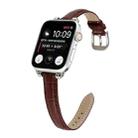 Bamboo Joint with Beads Leather Watch Band Watch Band For Apple Watch Ultra 49mm&Watch Ultra 2 49mm / Series 9&8&7 45mm / SE 3&SE 2&6&SE&5&4 44mm / 3&2&1 42mm(Brown) - 1