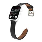 Single Circle 14mm with Beads Style Leather Watch Band Watch Band For Apple Watch Ultra 49mm&Watch Ultra 2 49mm / Series 9&8&7 45mm / SE 3&SE 2&6&SE&5&4 44mm / 3&2&1 42mm(Black) - 1