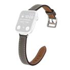 Single Circle 14mm Screw Style Leather Watch Band Watch Band For Apple Watch Series 9&8&7 41mm / SE 3&SE 2&6&SE&5&4 40mm / 3&2&1 38mm(Grey) - 1