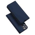 For iPhone 13 Pro DUX DUCIS Skin Pro Series Shockproof Horizontal Flip Leather Case with Holder & Card Slots (Dark Blue) - 1