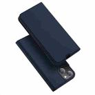 DUX DUCIS Skin Pro Series Shockproof Horizontal Flip Leather Case with Holder & Card Slots For iPhone 13 mini(Dark Blue) - 1