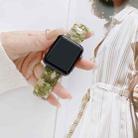 Resin Watch Band For Apple Watch Series 9&8&7 41mm / SE 3&SE 2&6&SE&5&4 40mm / 3&2&1 38mm(White Green) - 1