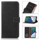 For iPhone 13 Pro Litchi Texture PU + TPU Horizontal Flip Leather Case with Holder & Card Slots & Wallet (Black) - 1