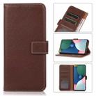 For iPhone 13 Pro Litchi Texture PU + TPU Horizontal Flip Leather Case with Holder & Card Slots & Wallet (Brown) - 1