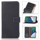 For iPhone 13 mini Litchi Texture PU + TPU Horizontal Flip Leather Case with Holder & Card Slots & Wallet (Dark Blue) - 1