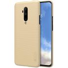 For OnePlus 7T Pro NILLKIN Frosted Concave-convex Texture PC Protective Case(Gold) - 1