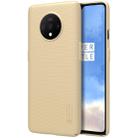 For OnePlus 7T NILLKIN Frosted Concave-convex Texture PC Protective Case(Gold) - 1