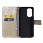For OnePlus 9 Tree & Cat Pattern Pressed Printing Horizontal Flip PU Leather Case with Holder & Card Slots & Wallet & Lanyard(Gold) - 4