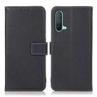 For OnePlus Nord CE 5G Litchi Texture PU + TPU Horizontal Flip Leather Case with Holder & Card Slots & Wallet(Dark Blue) - 1