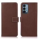 For OnePlus Nord N200 Litchi Texture PU + TPU Horizontal Flip Leather Case with Holder & Card Slots & Wallet(Brown) - 1