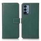 For OnePlus Nord N200 Litchi Texture PU + TPU Horizontal Flip Leather Case with Holder & Card Slots & Wallet(Dark Green) - 1