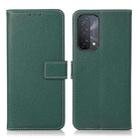 For OPPO A93 5G / A74 5G / A54 5G Litchi Texture PU + TPU Horizontal Flip Leather Case with Holder & Card Slots & Wallet(Dark Green) - 1