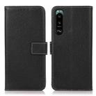 For Sony Xperia 5 III Litchi Texture PU + TPU Horizontal Flip Leather Case with Holder & Card Slots & Wallet(Black) - 1