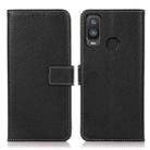 For Alcatel 1L 2021 Litchi Texture PU + TPU Horizontal Flip Leather Case with Holder & Card Slots & Wallet(Black) - 1