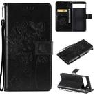 For Google Pixel 6 Tree & Cat Embossed Pattern Horizontal Flip Leather Case with Holder & Card Slots & Wallet & Lanyard(Black) - 1