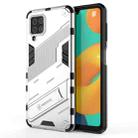 For Samsung Galaxy M32 Punk Armor 2 in 1 PC + TPU Shockproof Case with Invisible Holder(White) - 1